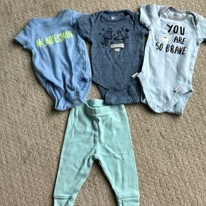5/$25- Baby onesie bundle- blue